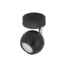 applique éclairage mural ou de plafond spot patere orientable noir et chrome-culot gu10
