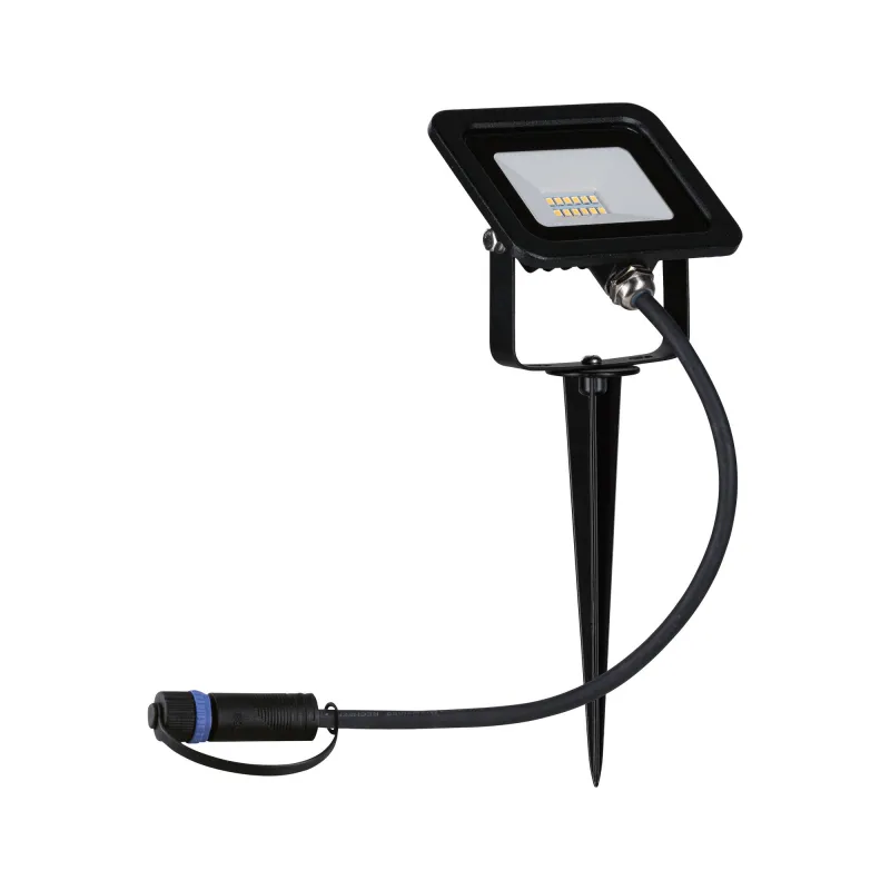 Plug & Shine Projecteur de jardin LED Fluter Spot individuel IP65 3000K 6,8W Noir
