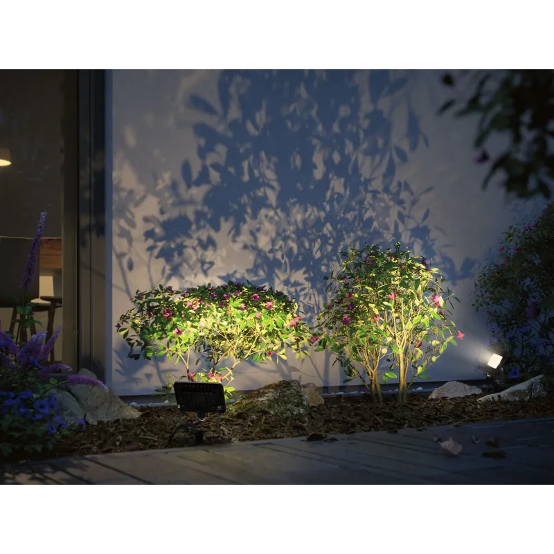 Plug & Shine Projecteur de jardin LED Fluter Spot individuel IP65 3000K 6,8W Noir