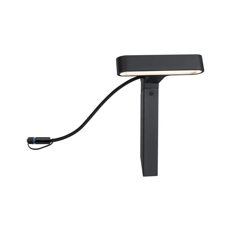 Plug & Shine Projecteur de jardin LED Ito Spot individuel Orientation horizontale IP65 3000K 6W Anthracite