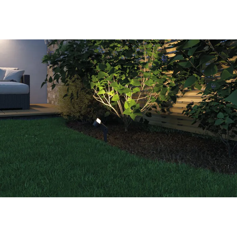 Plug & Shine Projecteur de jardin LED Ito Spot individuel Orientation horizontale IP65 3000K 6W Anthracite