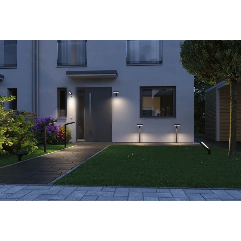 Plug & Shine Projecteur de jardin LED Ito Spot individuel Orientation horizontale IP65 3000K 6W Anthracite