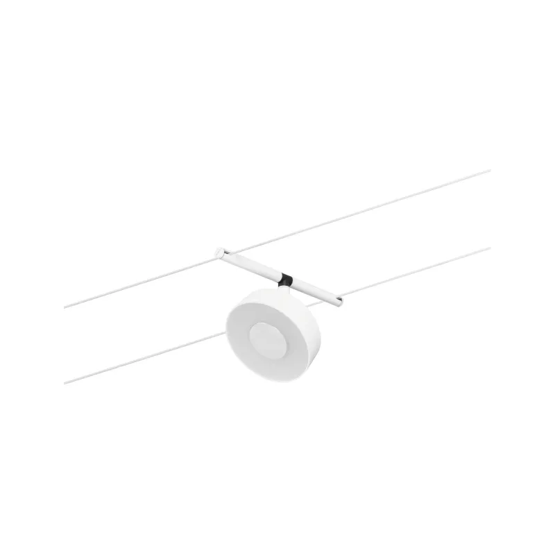 CorDuo Système sur câbles LED Circle Spot individuel 180lm 5W 3000K 12V Blanc dépoli