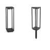 borne led potelet lampadaire solaire a detecteur de mouvement ip54-150lm-3000k-gris anthracite