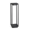 borne led potelet lampadaire solaire a detecteur de mouvement ip54-150lm-3000k-gris anthracite