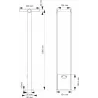 borne led potelet lampadaire solaire a detecteur de mouvement ip54-150lm-3000k-gris anthracite