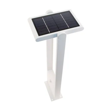 borne led potelet lampadaire solaire a detecteur de mouvement ip54-150lm-3000k-gris anthracite