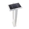 borne led potelet lampadaire solaire a detecteur de mouvement ip54-150lm-3000k-gris anthracite