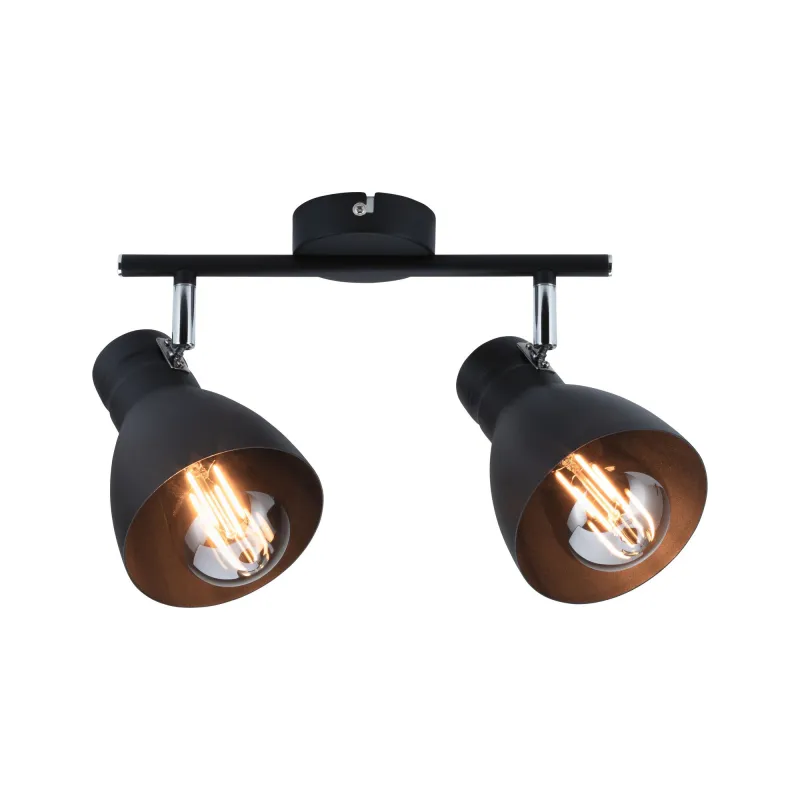 Spot Davy max2x20W E27 Noir