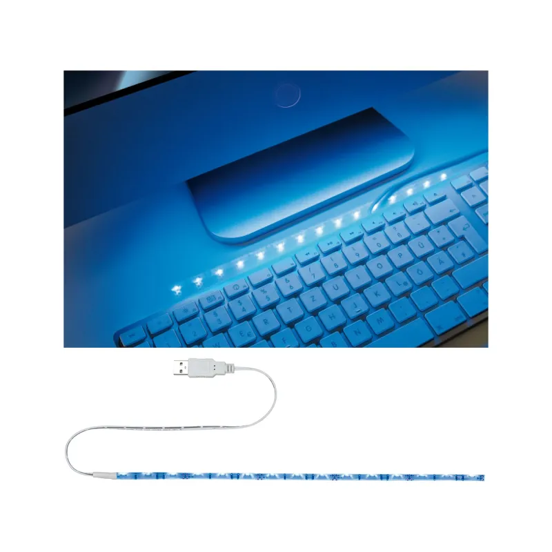 Ruban USB 30cm bleu 1,5W 5V