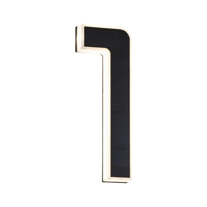 Numéro de maison lumineux LED Numéro 1 solaire