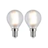 LED fil sphérique x2 470lm E14