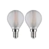 LED fil sphérique x2 470lm E14