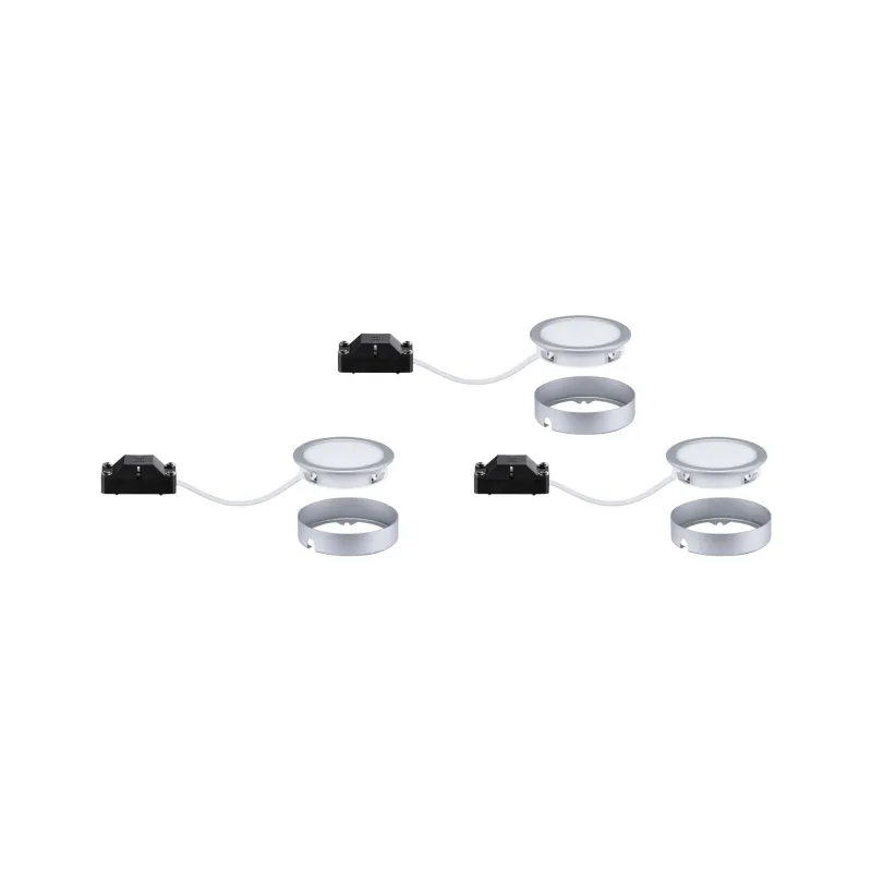 Kit Meuble Pukk 3x3W 12/230V 2700K Chrome dépoli