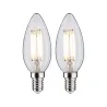 Flammes LED Fil x2 470lm E14 4000K Clair 4,5W 230V