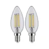 Flammes LED Fil x2 470lm E14 4000K Clair 4,5W 230V