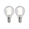 Sphère LED fil x2 470lm E14 4000K dépoli 4,5W 230V
