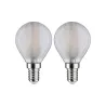 Sphère LED fil x2 470lm E14 4000K dépoli 4,5W 230V
