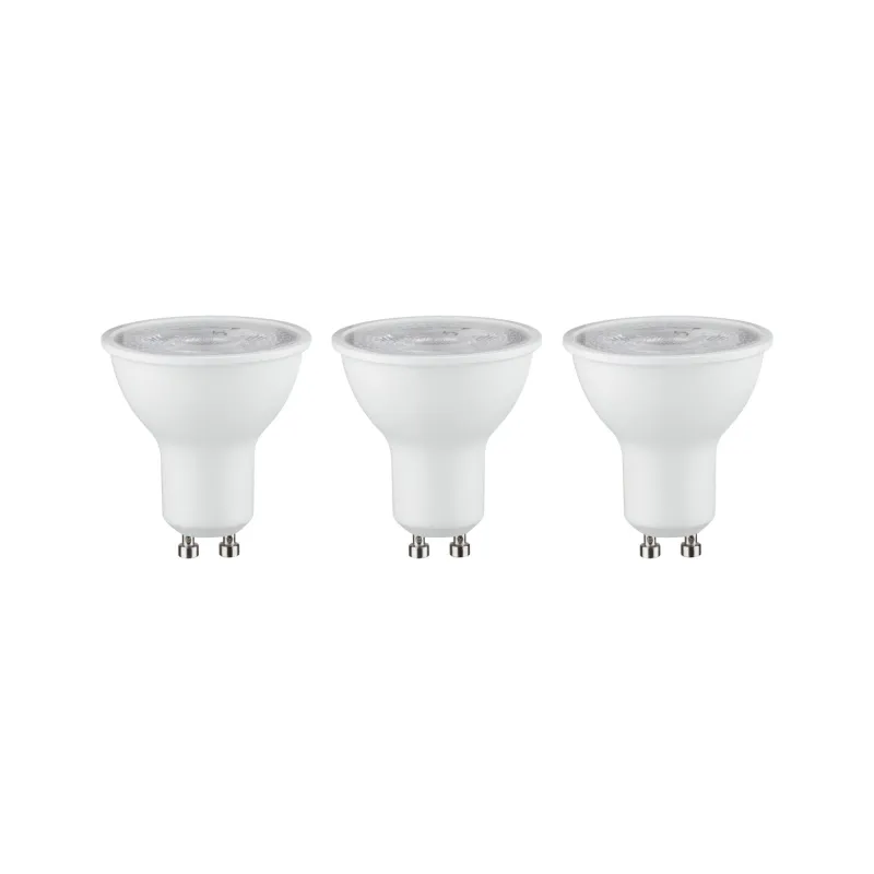 LED GU10 x3 460lm 7W 4000K 36° blc dép 230V RAL9003