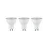 LED GU10 x3 460lm 7W 4000K 36° blc dép 230V RAL9003