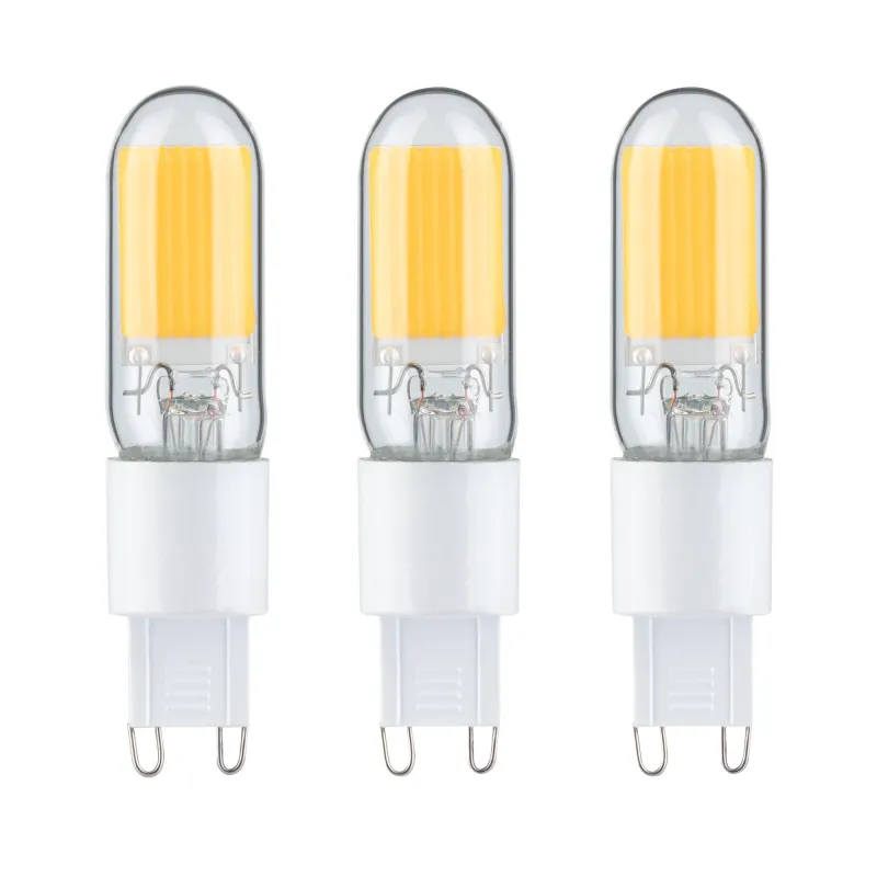 LED x3 bi-pin G9 250lm 2,2W 2700K verre 230V