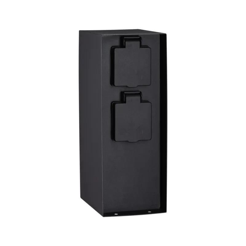 Colonne prises Outdoor Rio IP44 carré x2 Anthracite