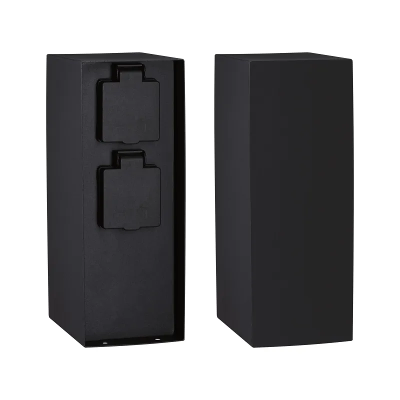 Colonne prises Outdoor Rio IP44 carré x2 Anthracite