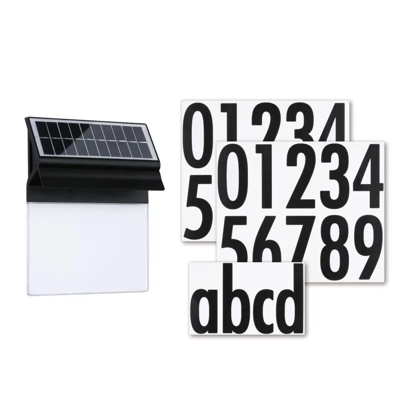 Outdoor Solar Housenumber IP44 long oparation time
