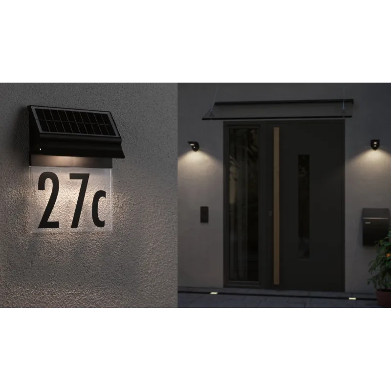 Outdoor Solar Housenumber IP44 long oparation time