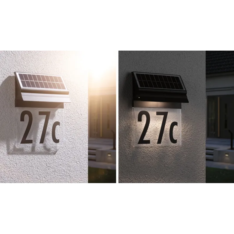 Outdoor Solar Housenumber IP44 long oparation time