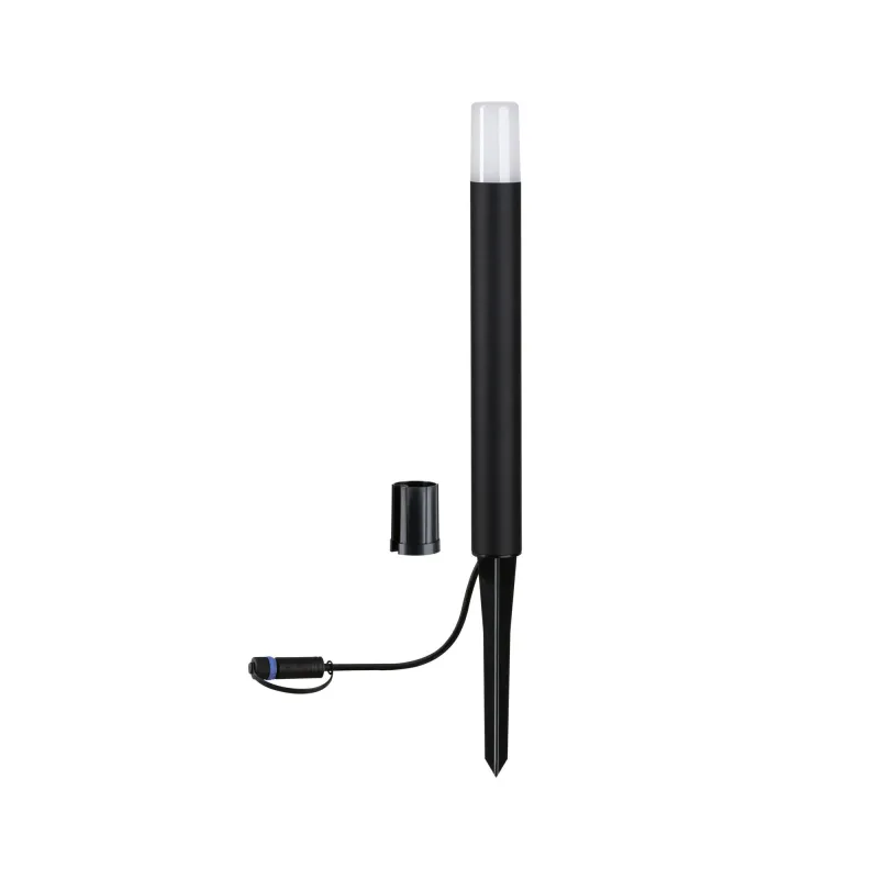 Borne extérieur P&S Flarea 400 IP65 3W 3000K Noir Métal