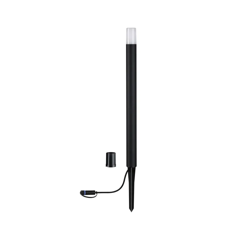 Borne extérieur P&S Flarea 600 IP65 3W 3000K Noir Métal