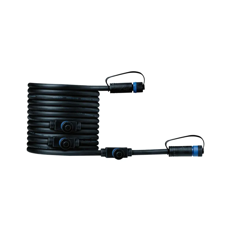 Cable Outdoor Plug & Shine IP68 5m 1in-4out 2x1,5qmm Noir plastique