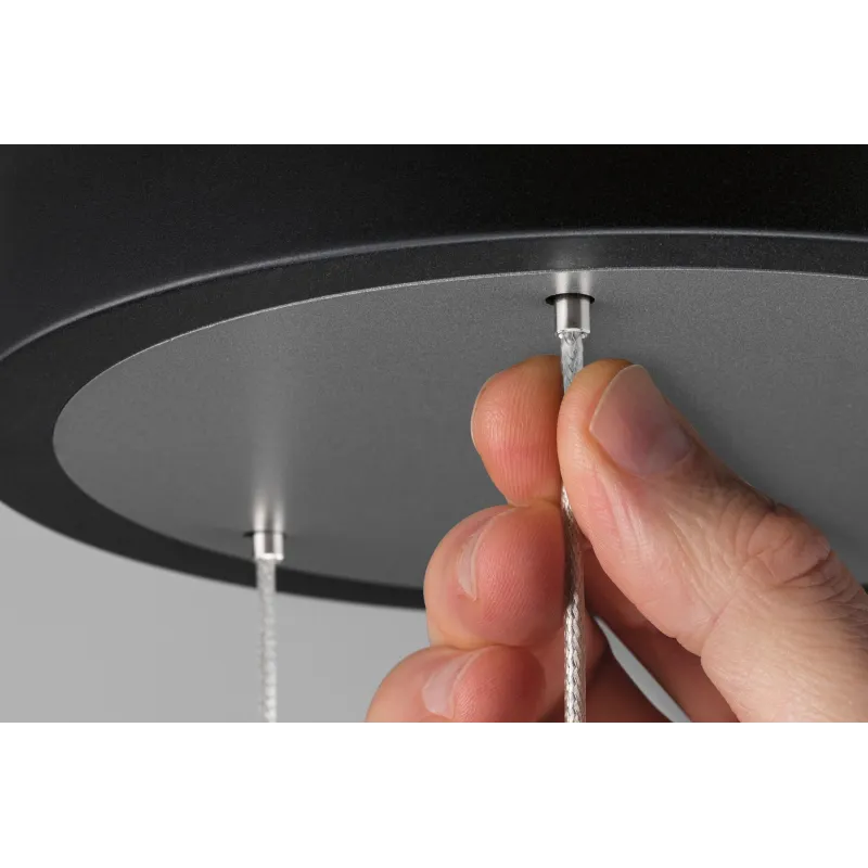 Suspension Puric Pane II LED 22W 400mm 3Stepdim Noir/Gris 230V Mét/syn