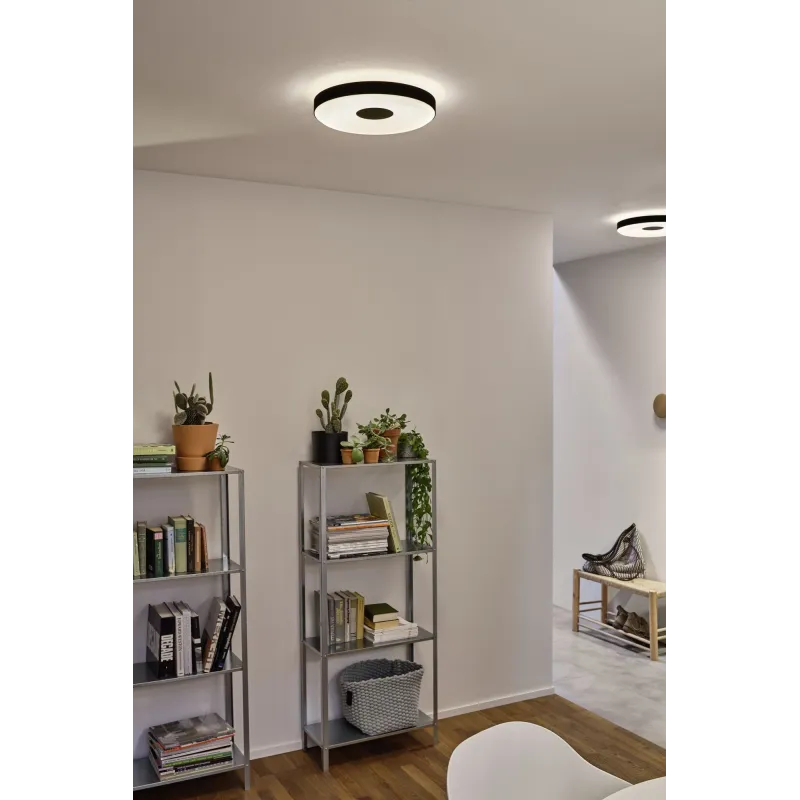 Plafonnier Puric Pane II LED 22W 400mm 3Stepdim Noir/Gris 230V Mét/syn