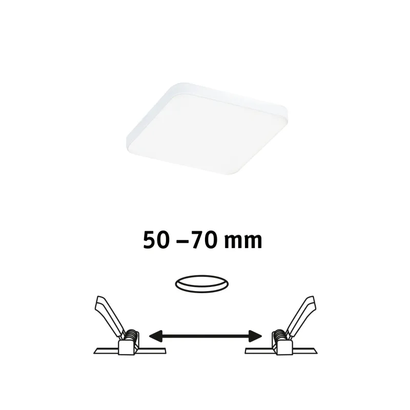 Pan ENC Veluna VariFit Edge 90x90mm 4000 6W blanc 230V
