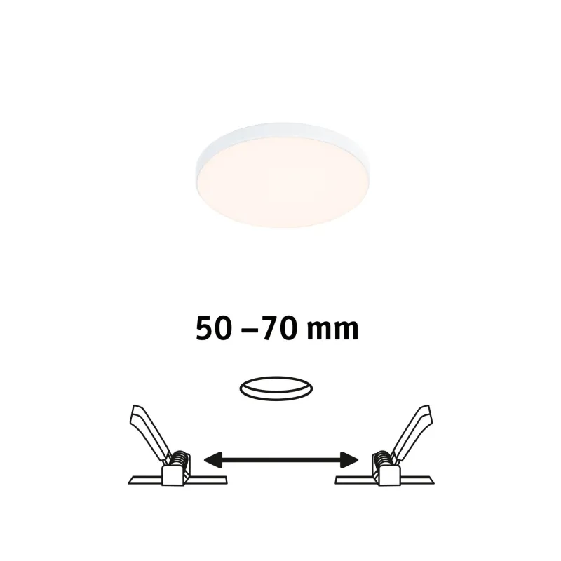 P ENC Veluna VariFit Edge 90mm 3000K grd 6W blanc 230V
