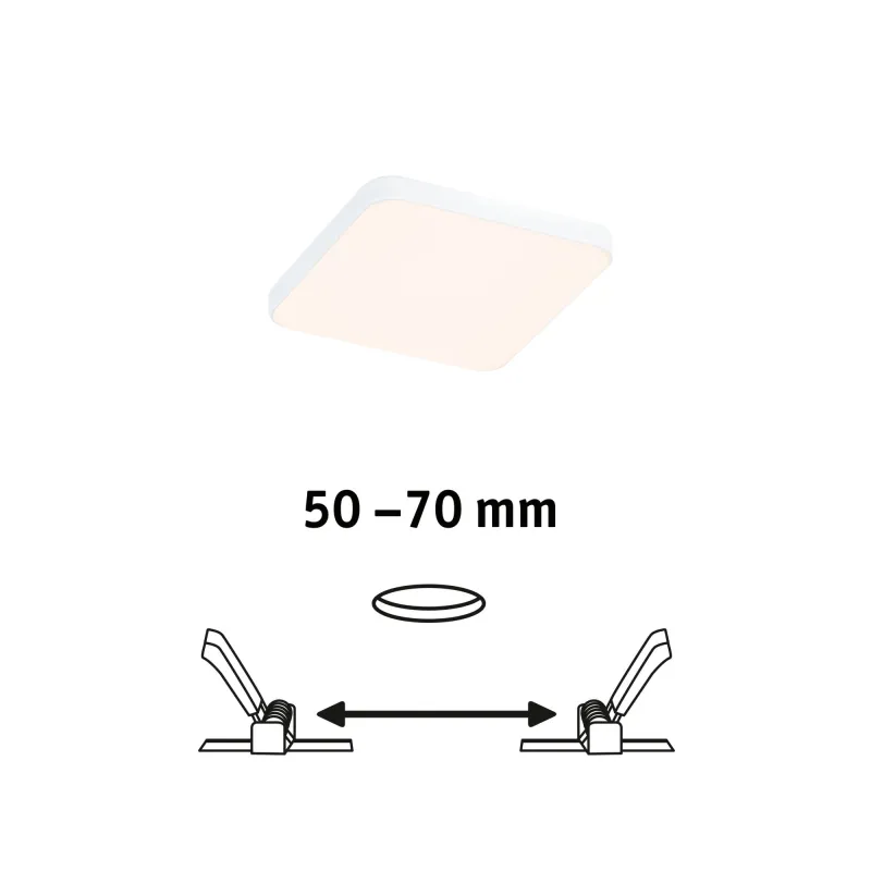 Pan ENC Veluna VariFit Edge 90x90mm 3000 6W blanc 230V