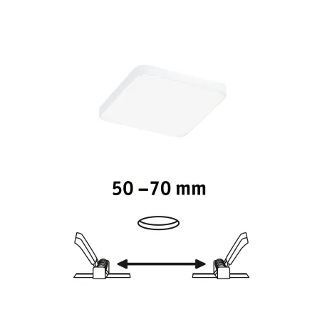 Pan ENC Veluna VariFit Edge 90x90mm 4000 6W blanc 230V