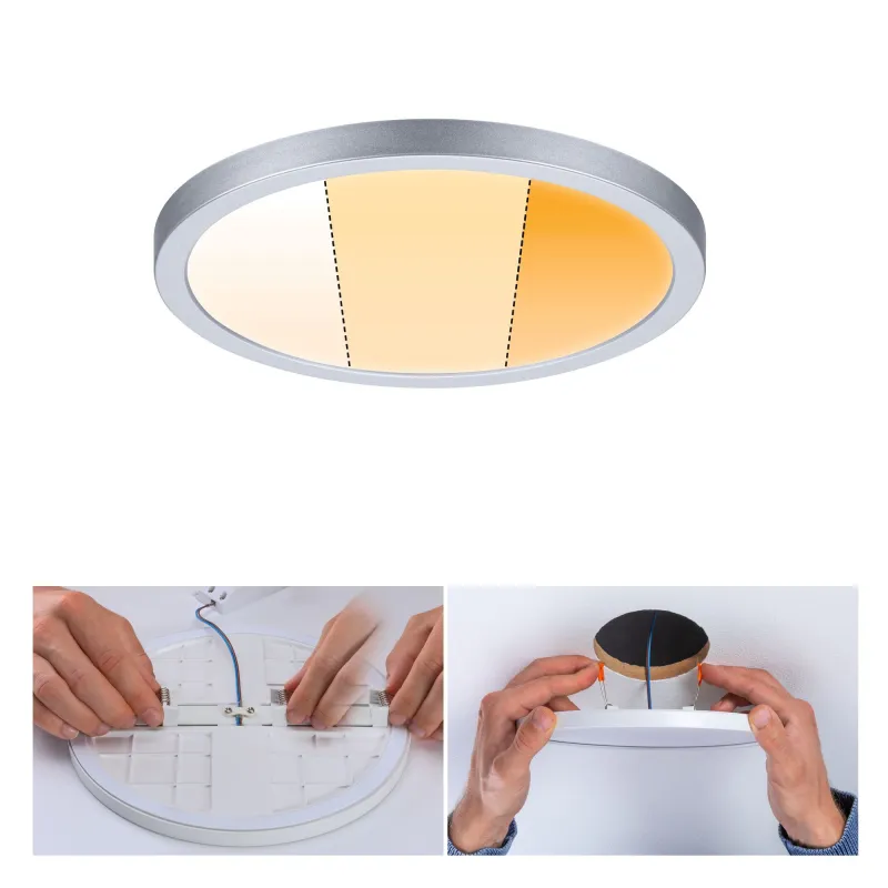 Panneau ENC Areo VariFit IP44 15W 3 Step dim to warm 175mm Chrome dép syn