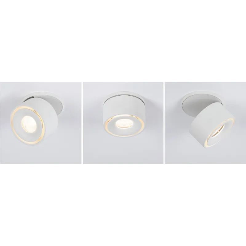 Kit ENC Spircle 8W 36° 3000K 230/40V blanc dépoli/Alu