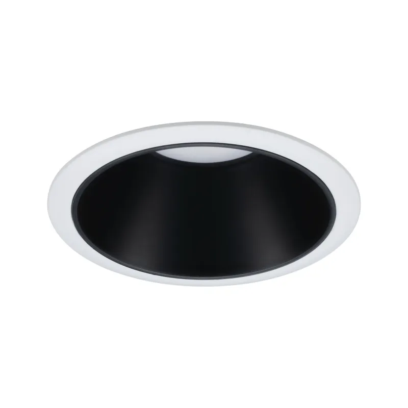 ENC Cole rond fixe max. 1x10W GU10 230V Blanc/noir mat Alu/plastique