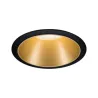 ENC Cole rond fixe max. 1x10W GU10 230V Noir mat/doré Alu/plastique