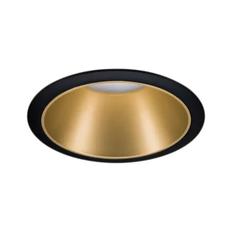 ENC Cole rond fixe max. 1x10W GU10 230V Noir mat/doré Alu/plastique