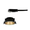 ENC Cole rond fixe max. 1x10W GU10 230V Noir mat/doré Alu/plastique