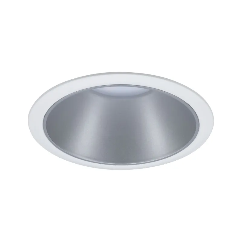 ENC Cole rond fixe max. 1x10W GU10 230V blanc dépoli/argent Alu/plastique