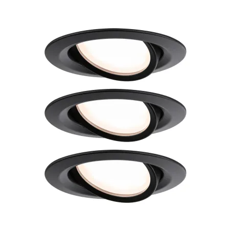 Kit ENC Nova Plus Coin grd rond orient 3x6W 2700K 230V 51mm Noir dép/Alu