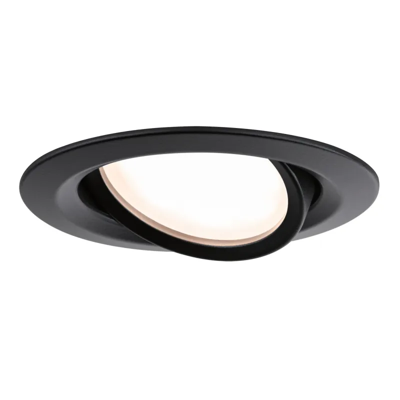 Kit ENC Nova Plus Coin grd rond orient 3x6W 2700K 230V 51mm Noir dép/Alu
