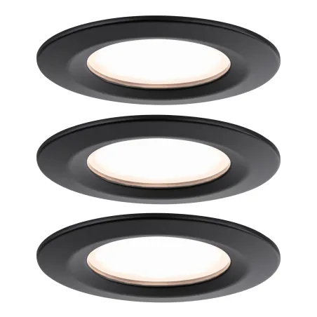 Kit ENC Nova Plus Coin grd rond fixe 3x6W 2700K 230V 51mm Noir dép/Alu