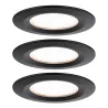 Kit ENC Nova Plus Coin grd rond fixe 3x6W 2700K 230V 51mm Noir dép/Alu